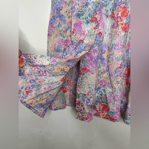 Vintage Women’s Lady Foot Locker Deadstock Floral Button Cotton Slit Ankle Skirt - Picture 5 of 7